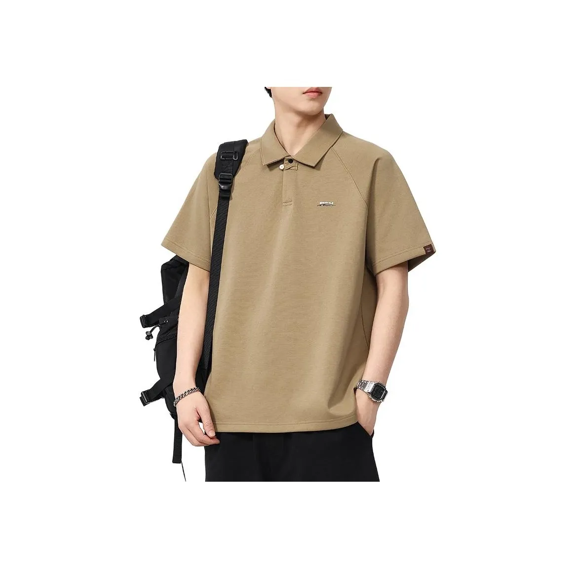 ZENGZHI Лето Поло Свободный крой Прямой крой Унисекс Два тона