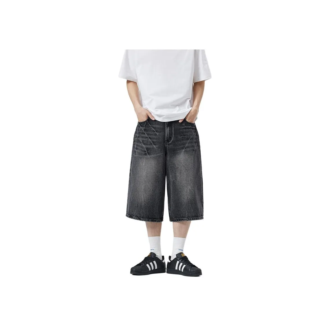 Menglaini Denim Shorts Unisex