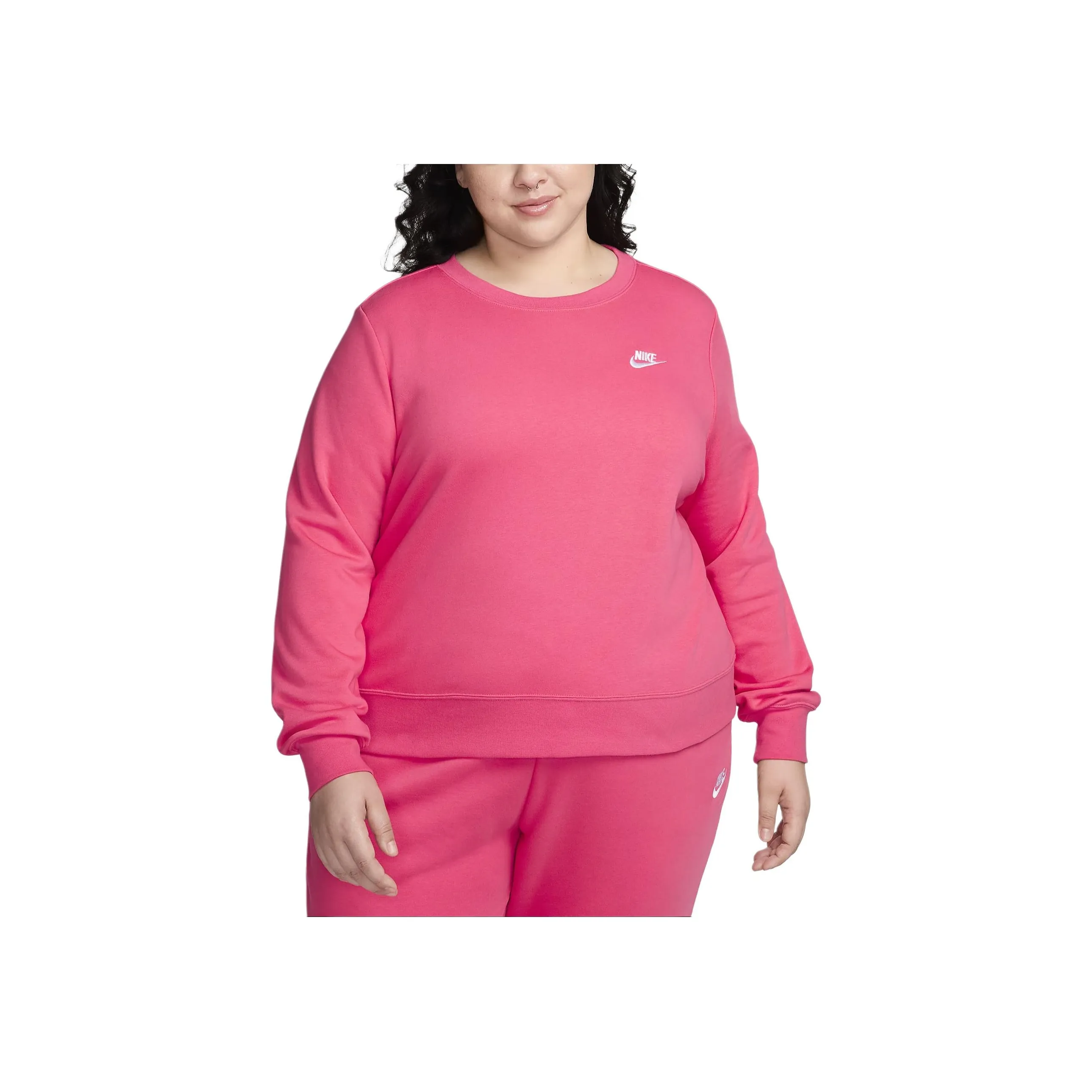 Nike Sportswear Club Fleece Sweatshirt Women's Jade Orchid Pink/White