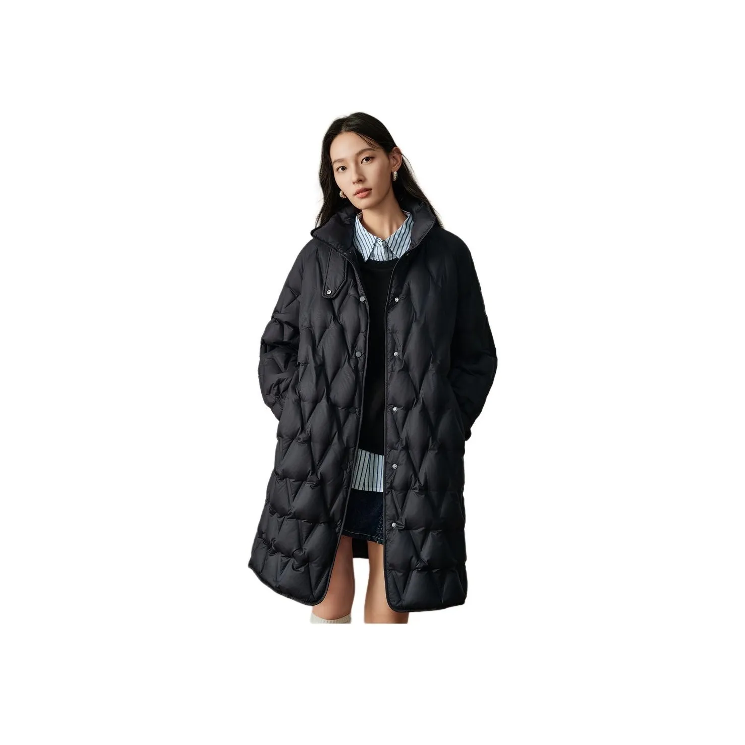 JZ. ANNAKRO Down Jacket Women's Plain Black