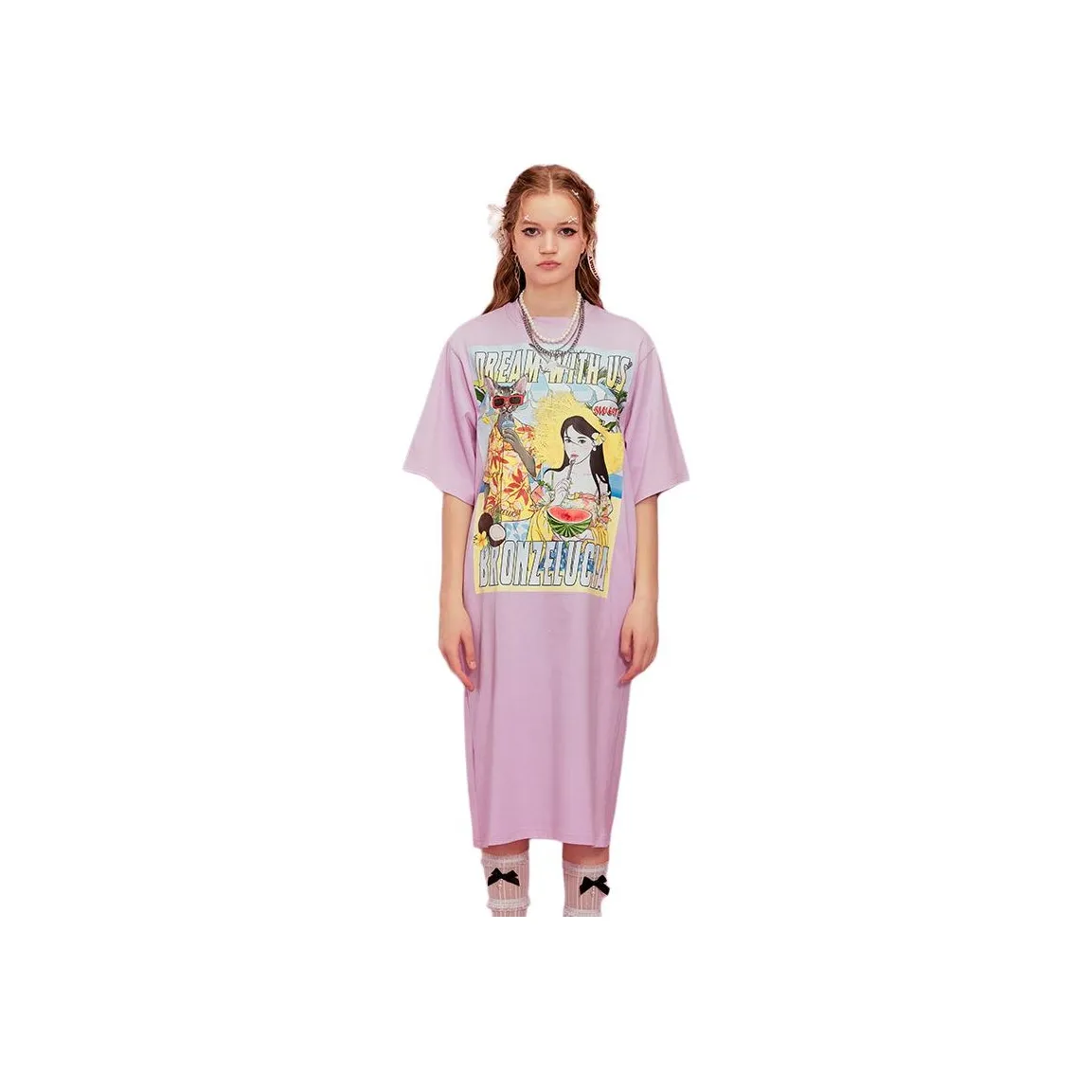 Bronze Lucia x KONGJIEXINYI Short Sleeved Dresses Women's