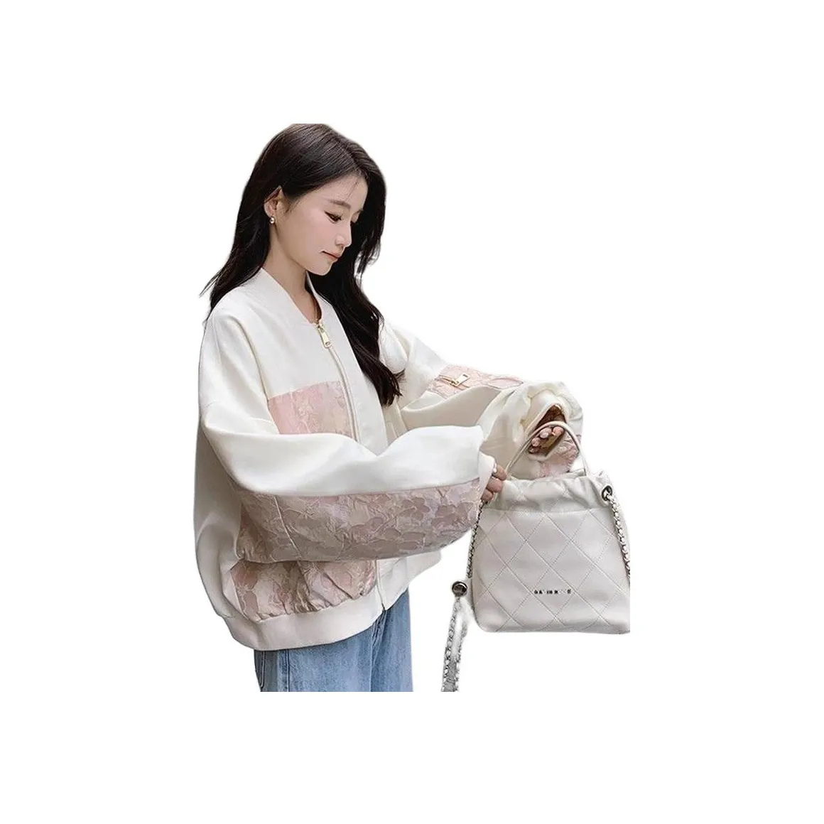 Dippanis Белый Розовый Женский Куртки