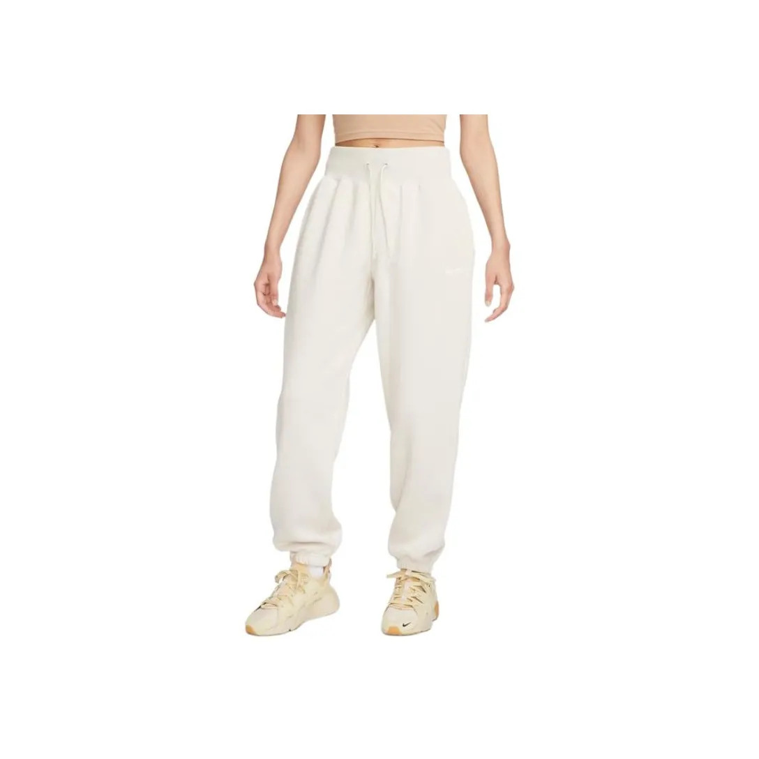 Nike Women's Phoenix Fleece High Waisted Oversized Sweatpants Light Orewood Brown/Sail