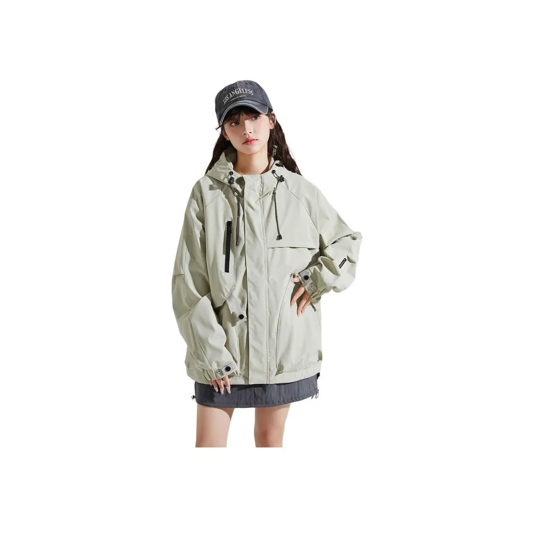 Tonlion Jackets & Coats Women's Gray Pea Green