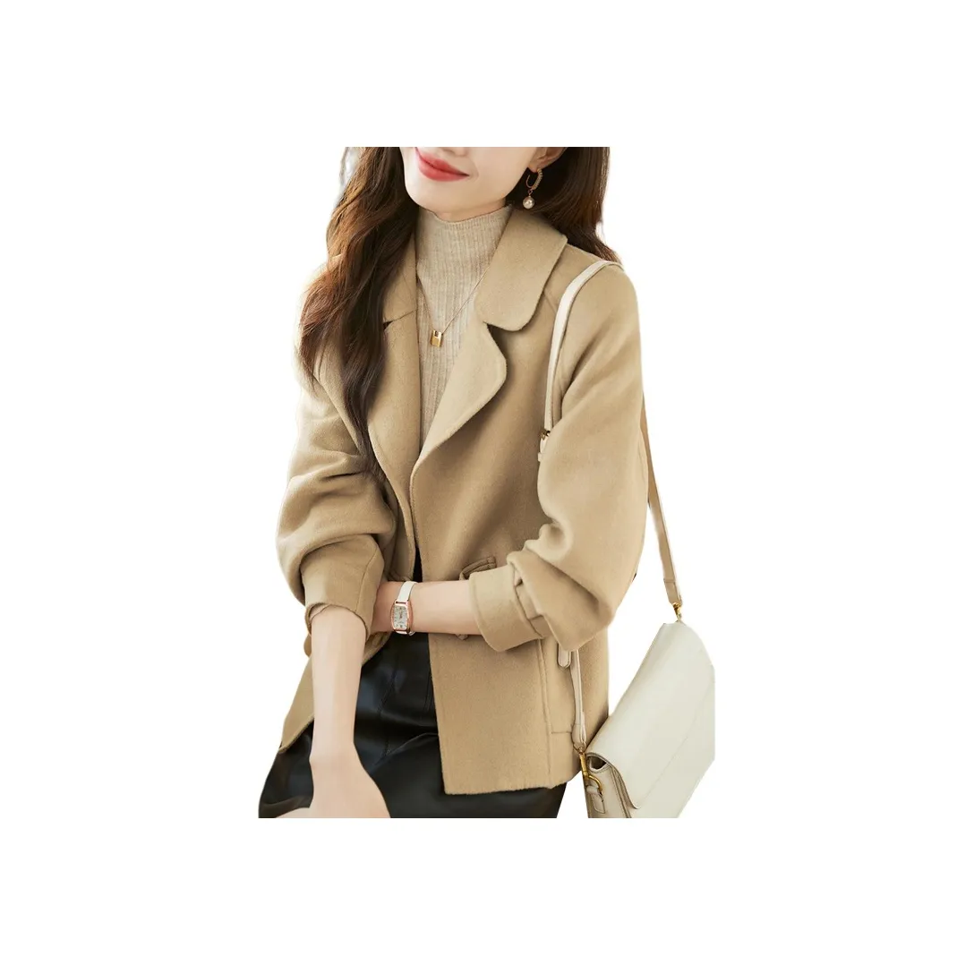 Mo Han Yi Mei Пальто Женское Бежево-Желтое