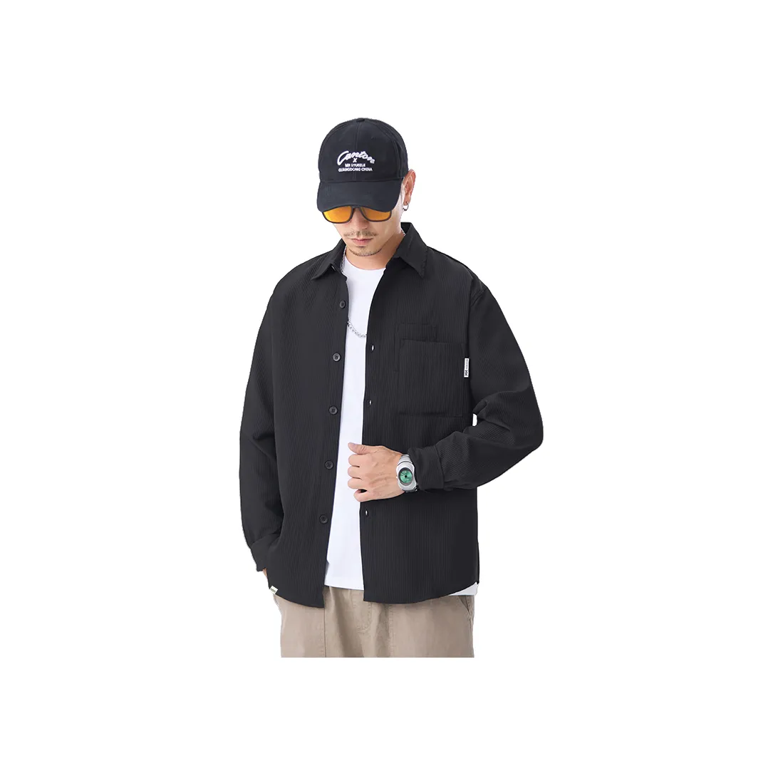 FAIRWHALE Повседневный кардиган рубашка мужская