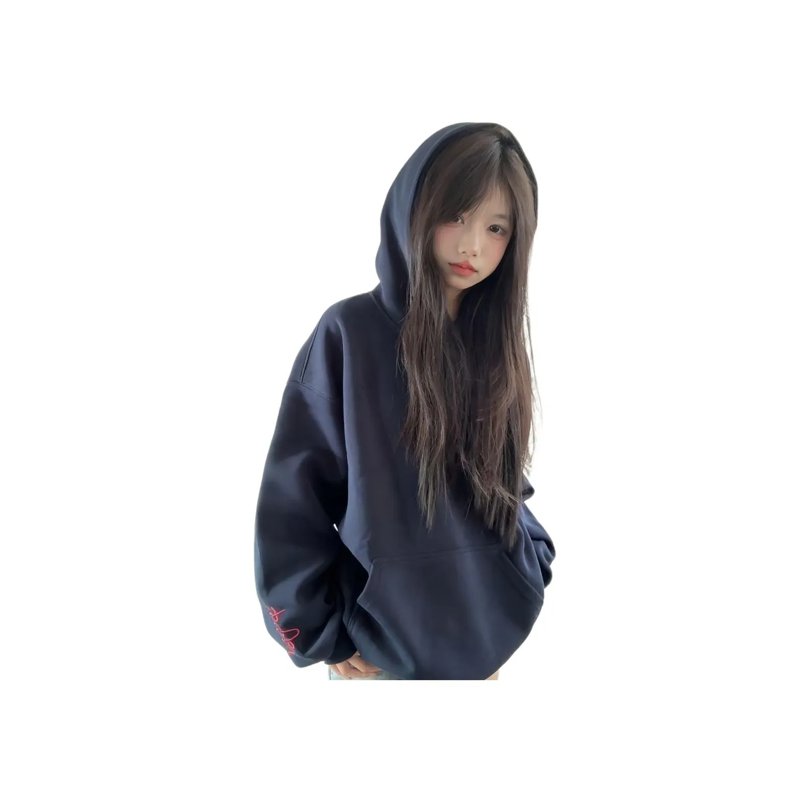 Темно-синий, синий, весенний, осенний, тонкий, женский, свитшоты