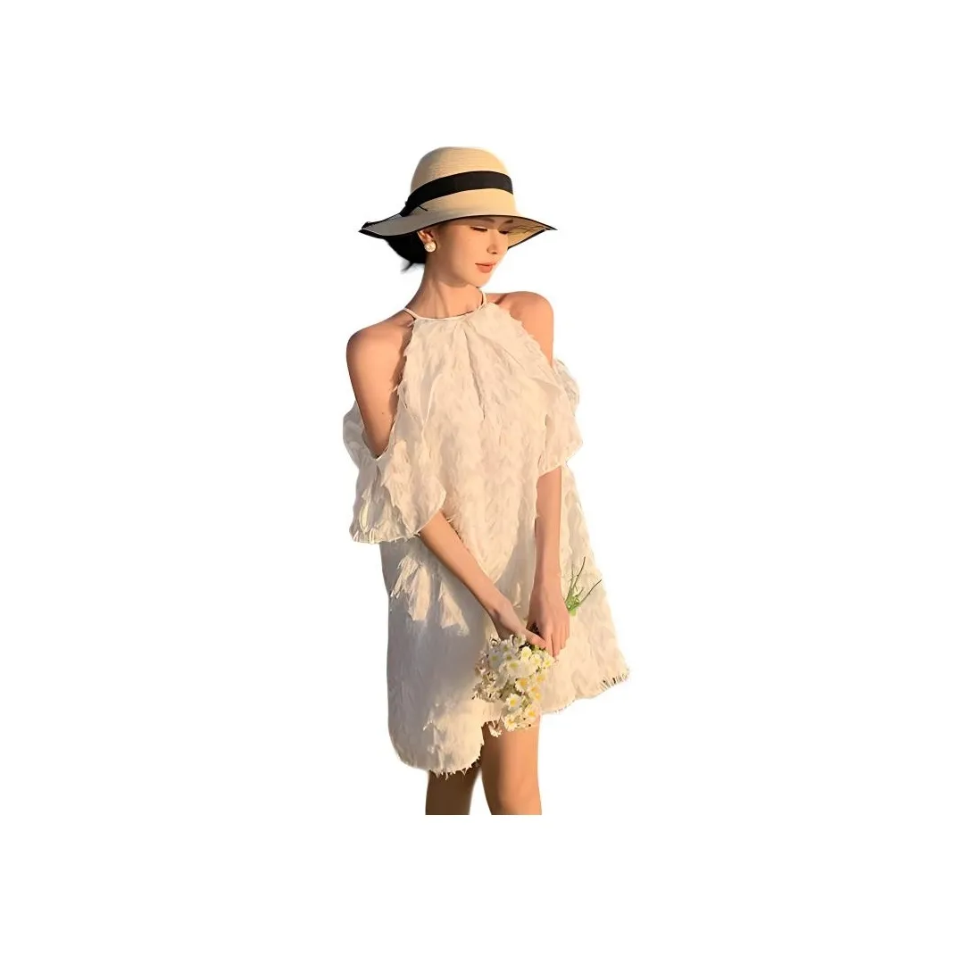 XIAOJUCHUANLI Slip Dresses Women's White