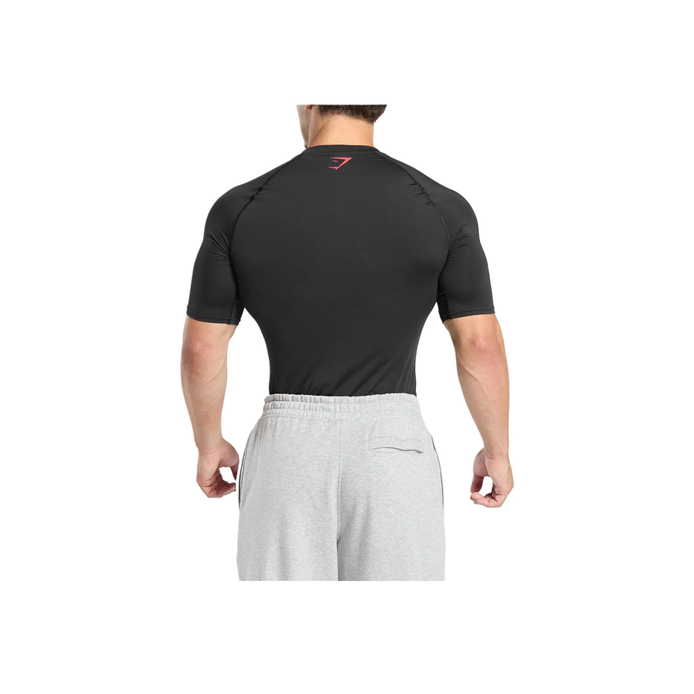 GYMSHARK Graphic Baselayer T Shirt Men's Black