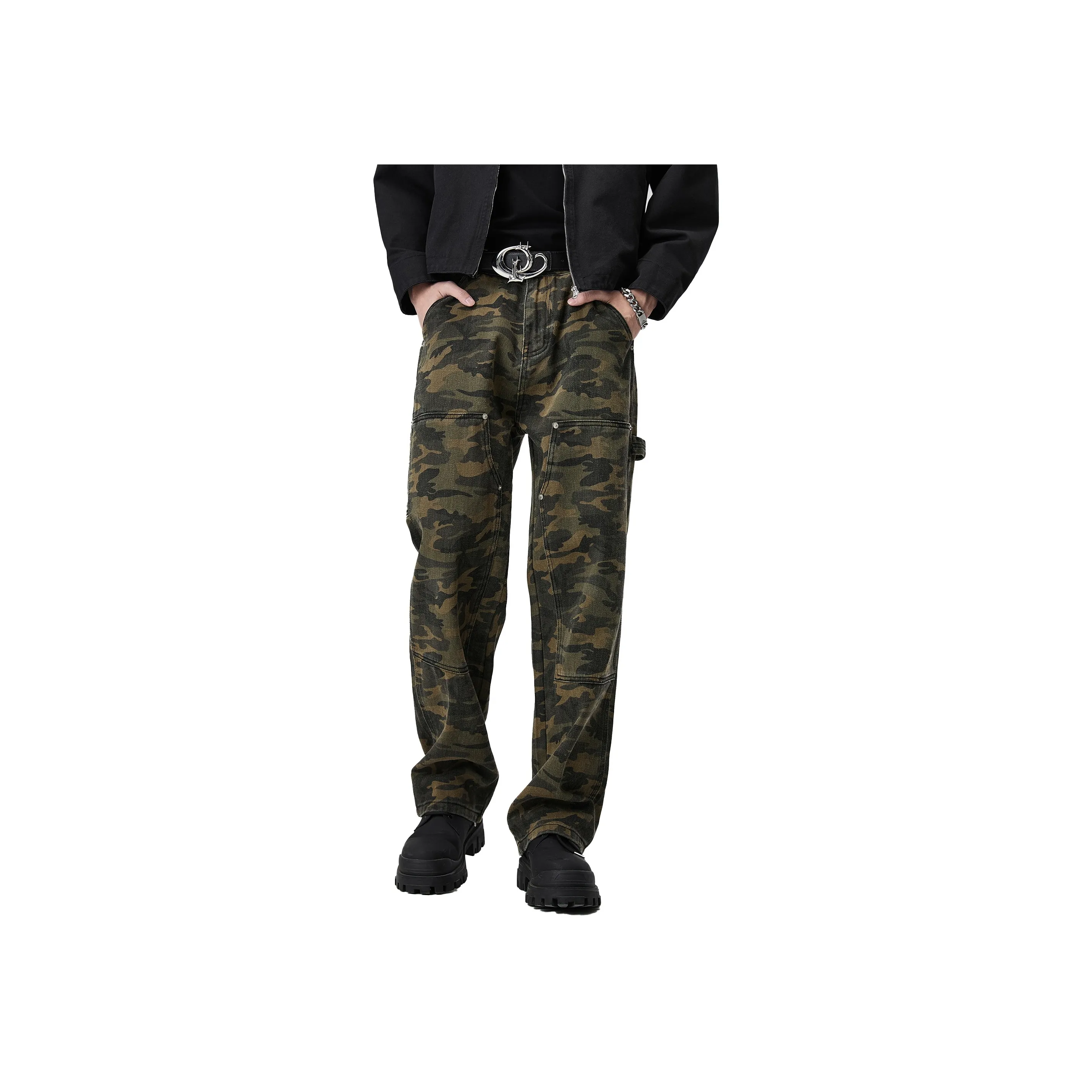 ALL IN Jeans Men's Green Camouflage