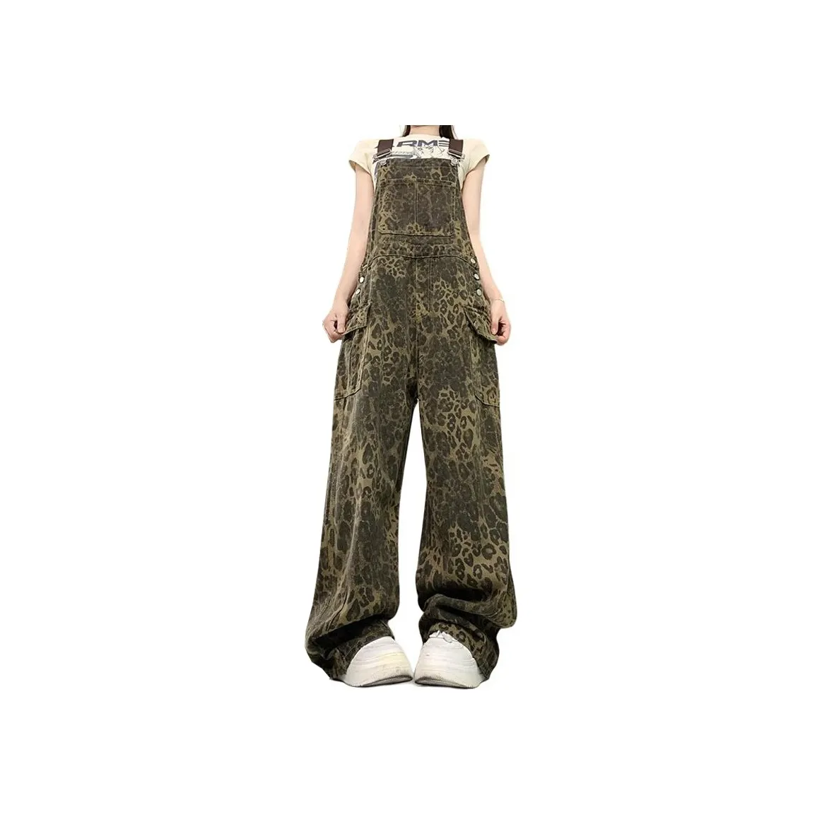 Concubine Zhu Overalls Women's Leopard Print