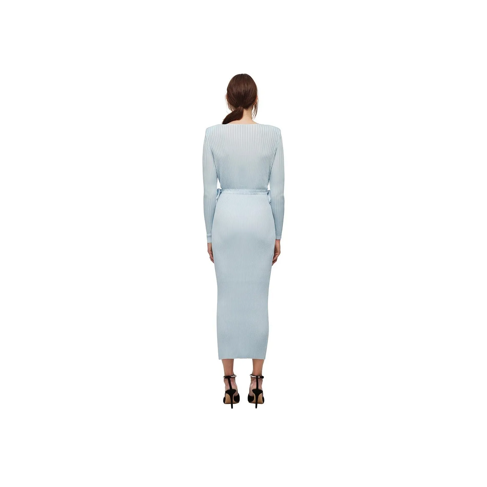 Self portrait Long Sleeved Dress Women's Sky Blue