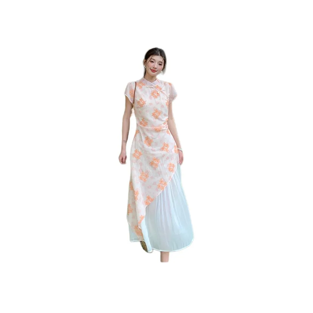 WICK BUEN Светло-желтый Женский Ципао