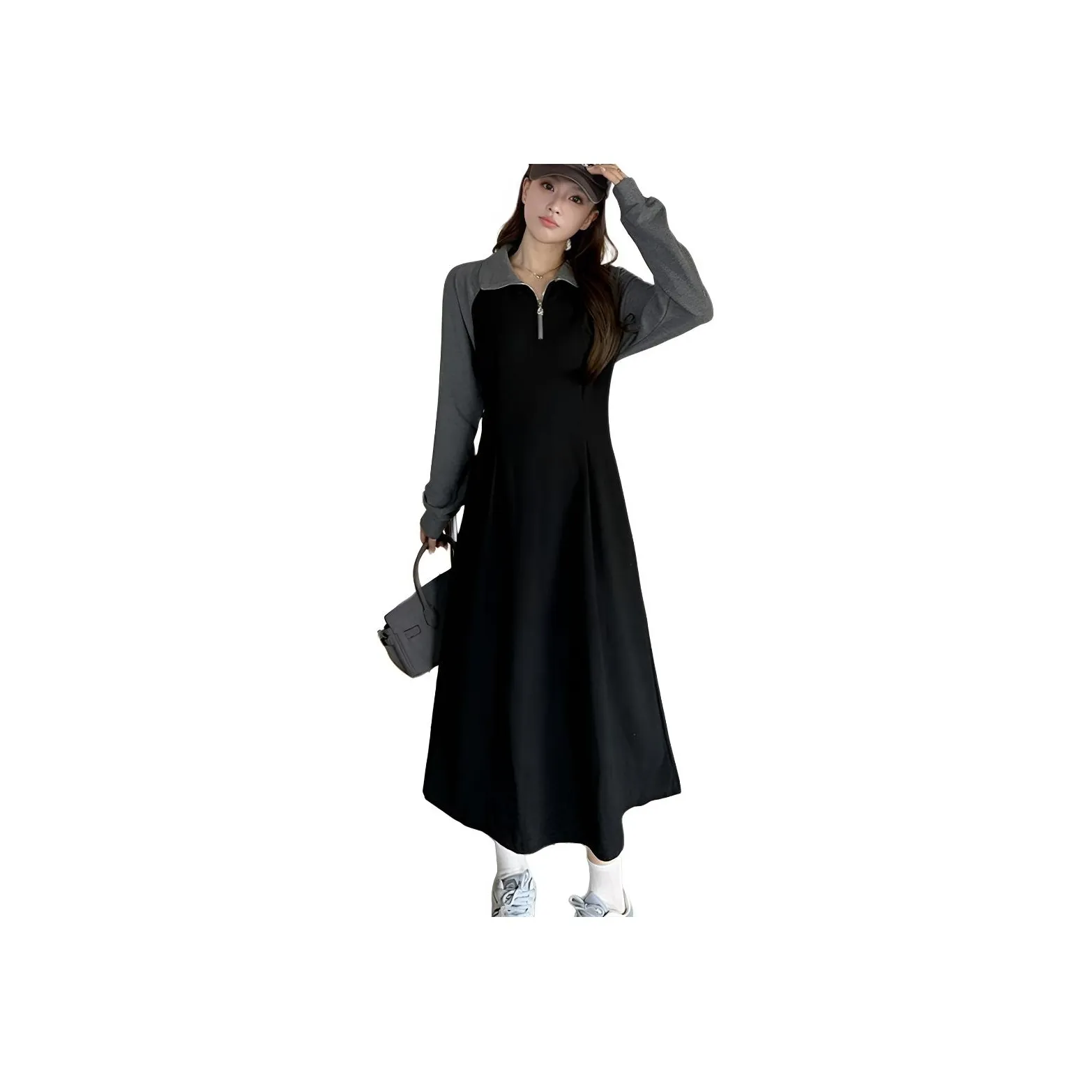 ENPofficial Длинное платье с длинными рукавами женское