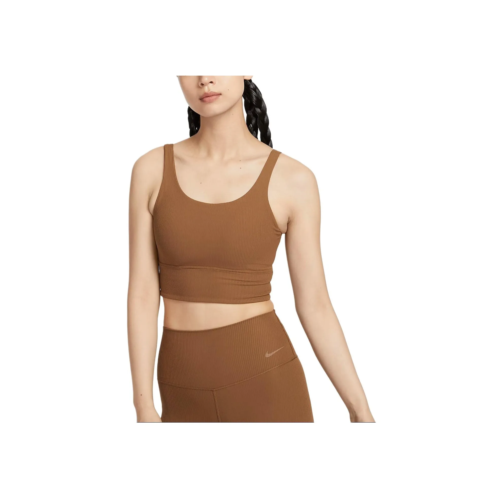 Nike Zenvy Rib Women's Light Support Padded Longline Sports Bra
