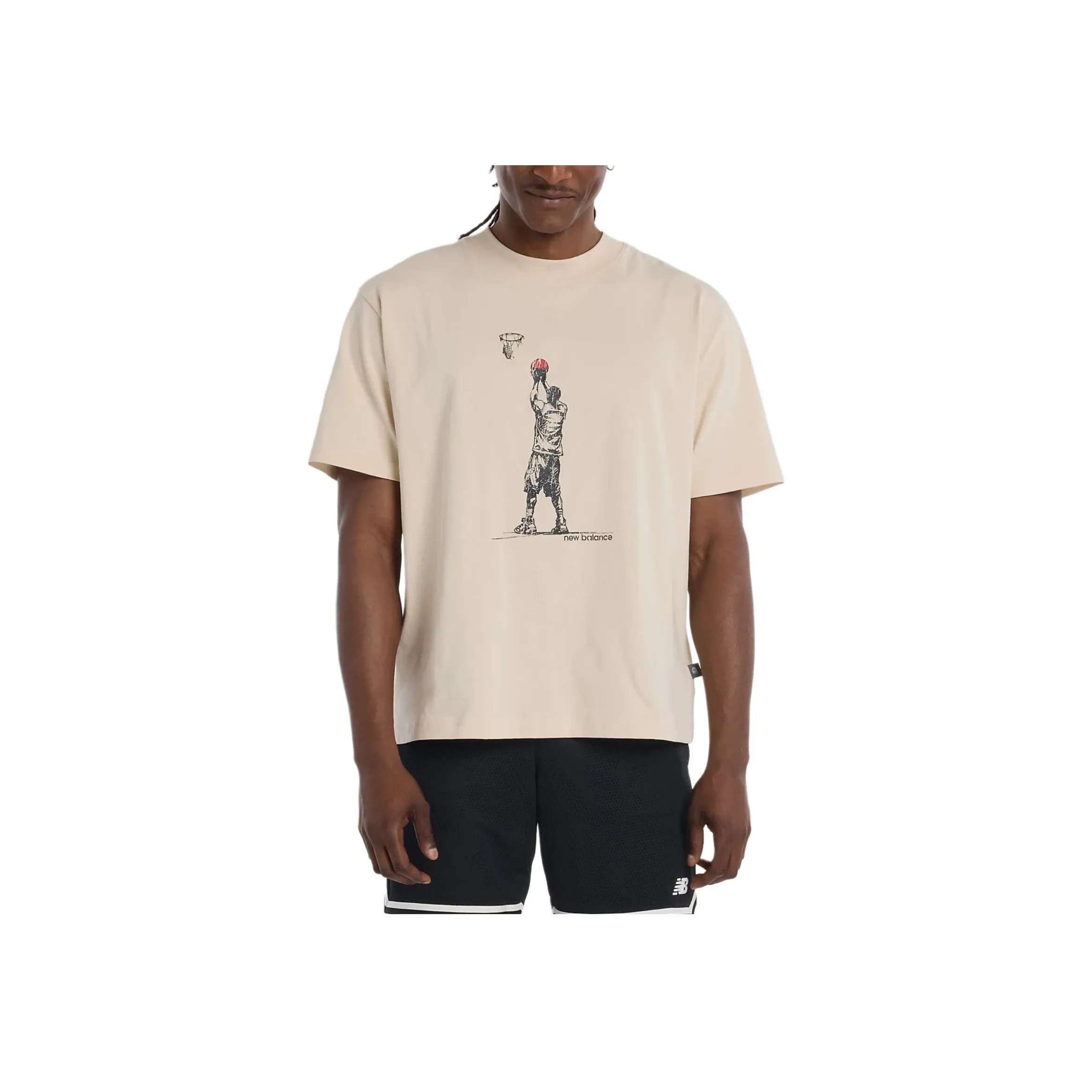 New Balance Graphic SS25 Hoops Игрок T Рубашка Мужская