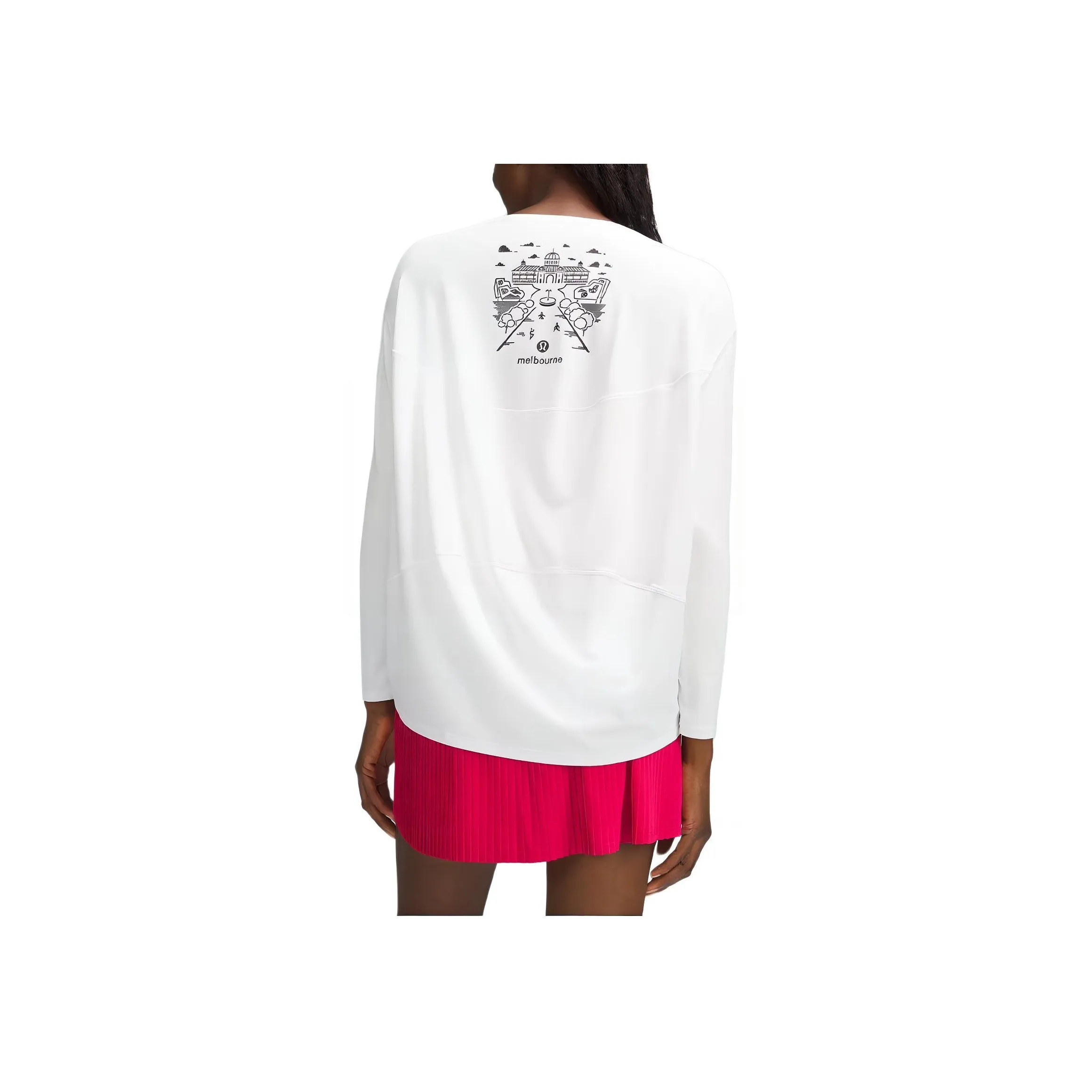 Lululemon Melbourne 2 Drop Shoulder Sleeve T Shirt Women's White