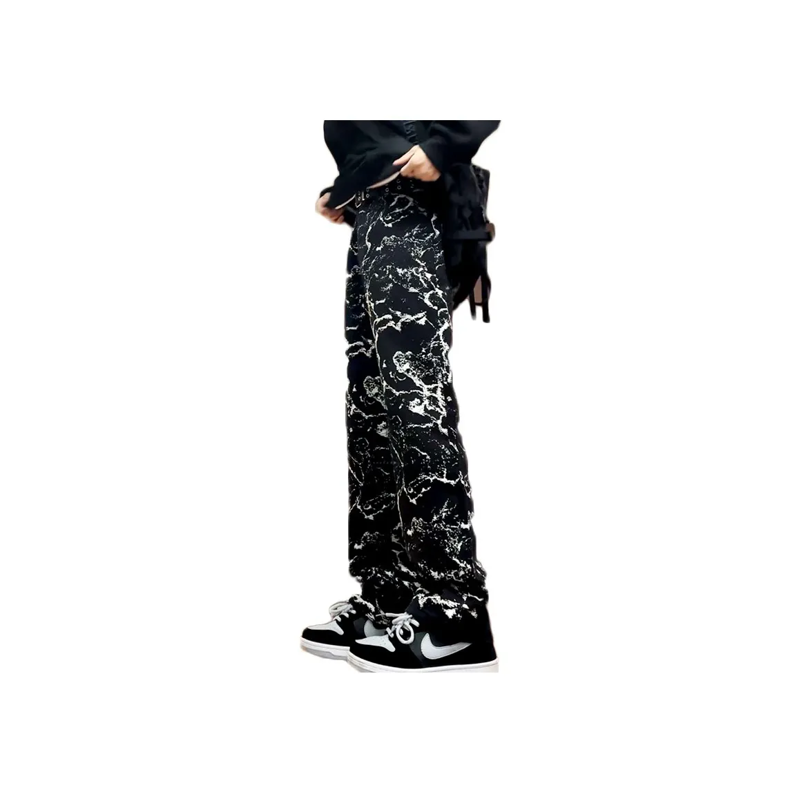 UPXIW Jeans Unisex Black