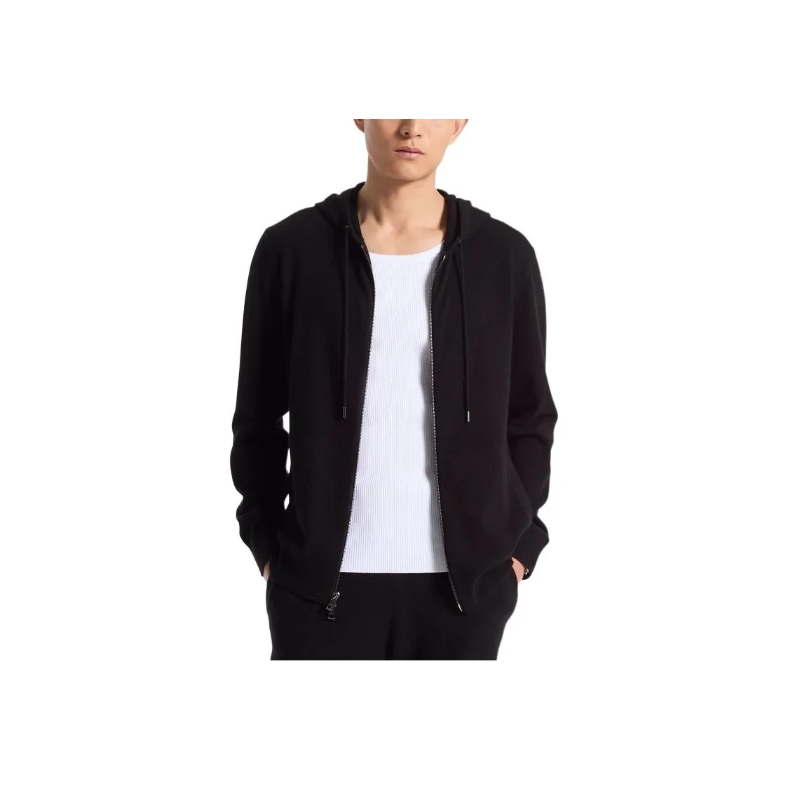 MICHAEL KORS Wool And Cashmere Blend Zip Up Hoodie