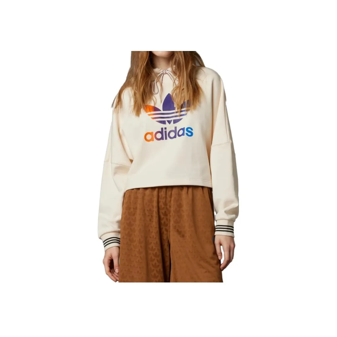 Adidas Originals SS23 Adicolor 70s Retro Series Sweatshirt Women's Miracle White