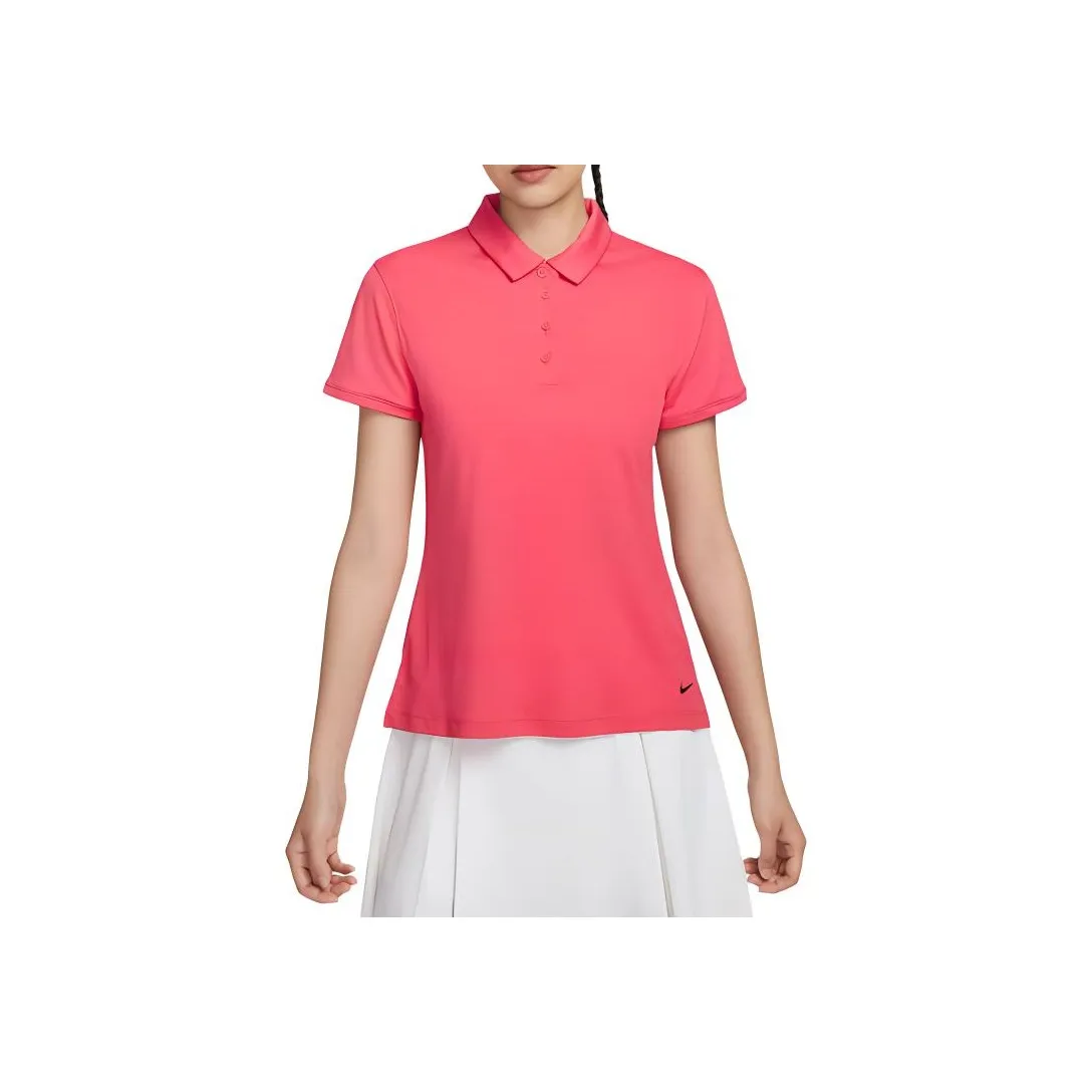 Nike Dri FIT Victory Women's Golf Polo Shirt Women's Emerald Chrysanthemum Pink