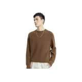 깊이 체스트넛 브라운 크루넥
