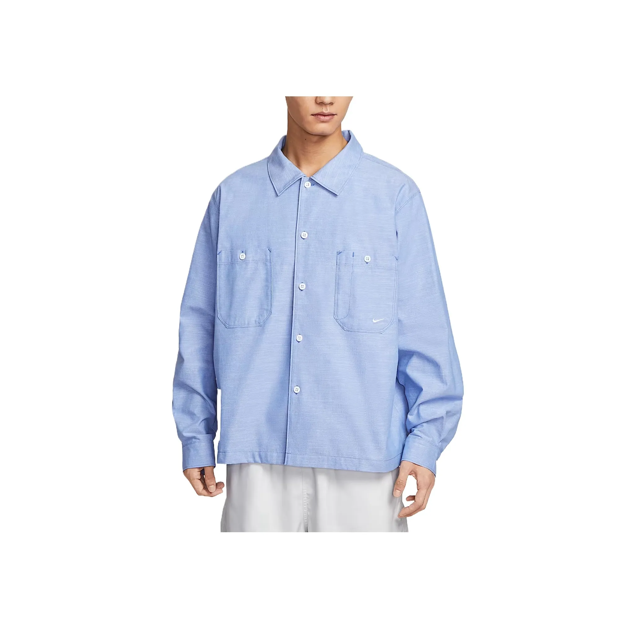 Nike Swoosh Синий Мужские Рубашки