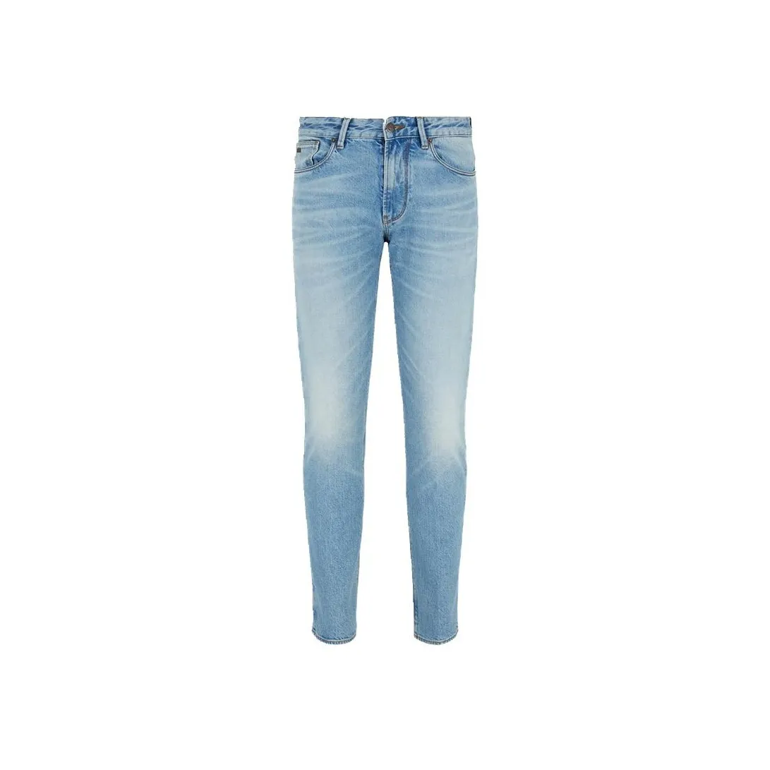 EMPORIO ARMANI J06 Slim fit Jeans In Rinse wash Stretch Denim With Dirty effect Treatment