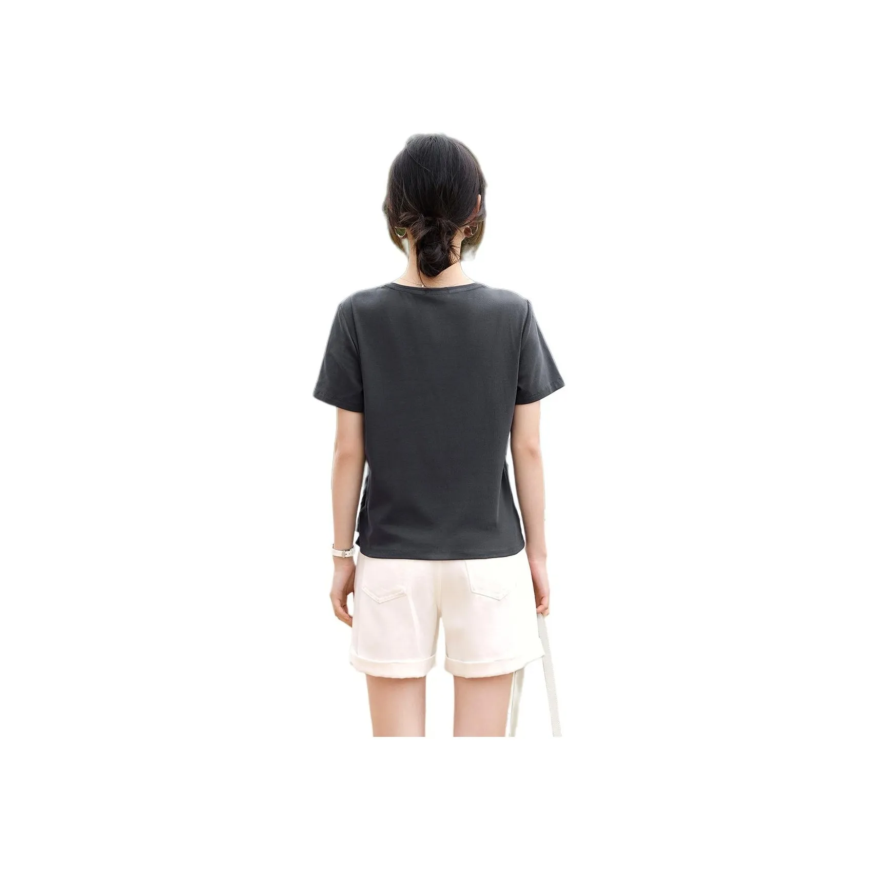 XWI T Shirt Women's Gray & White