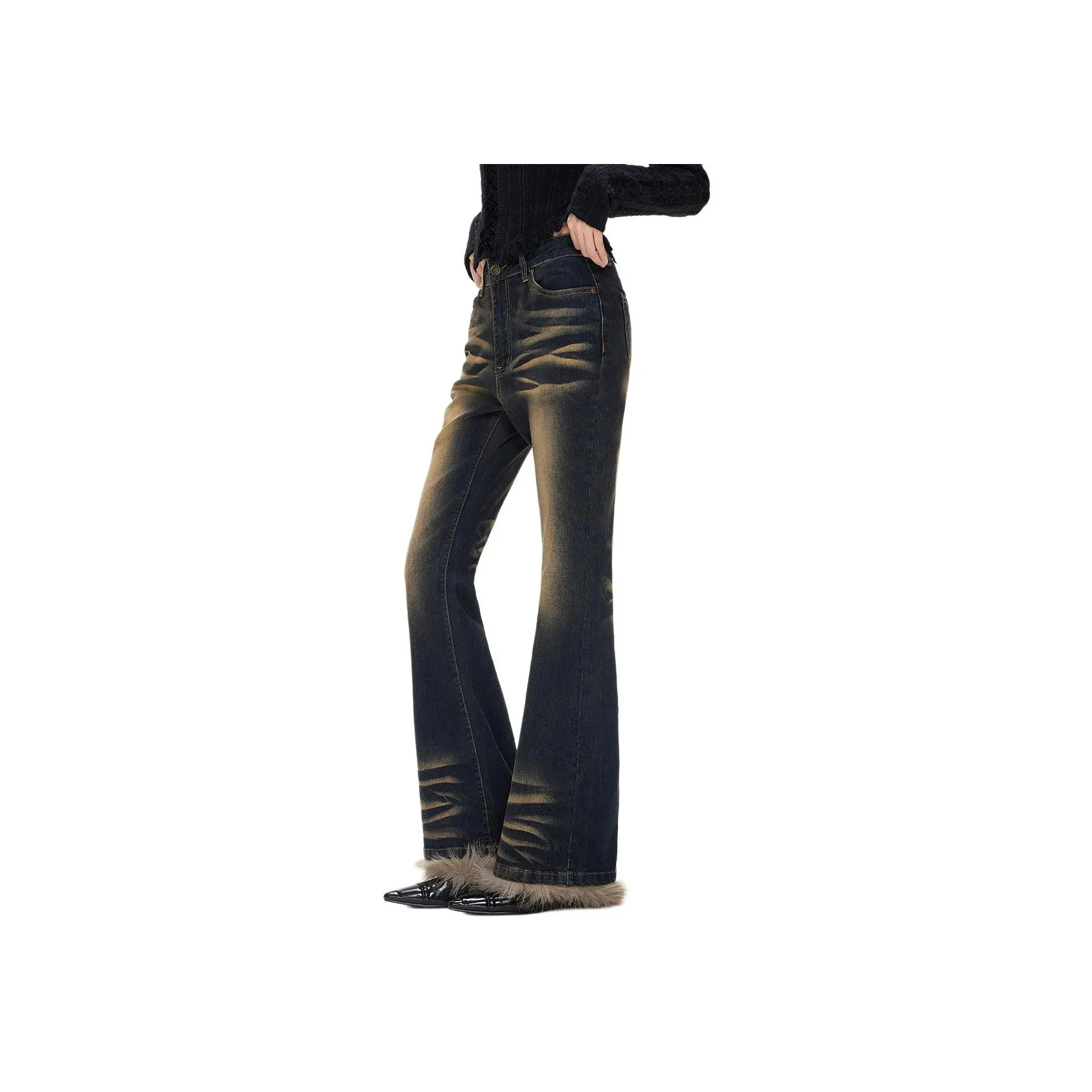 I'M ONE Черные Женские Джинсы