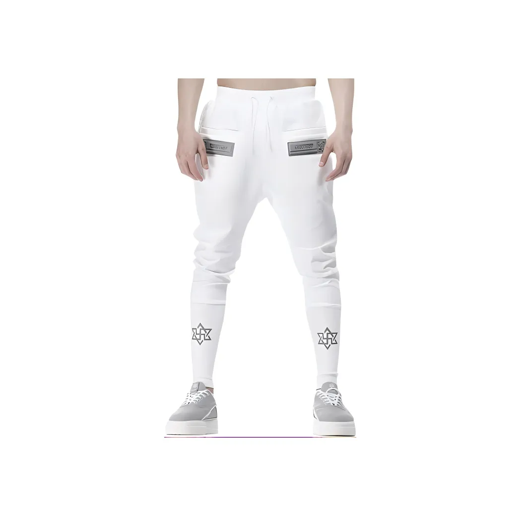 NORVINCY Long Ribbed Elastic Cuff Knitted Sweatpants Unisex