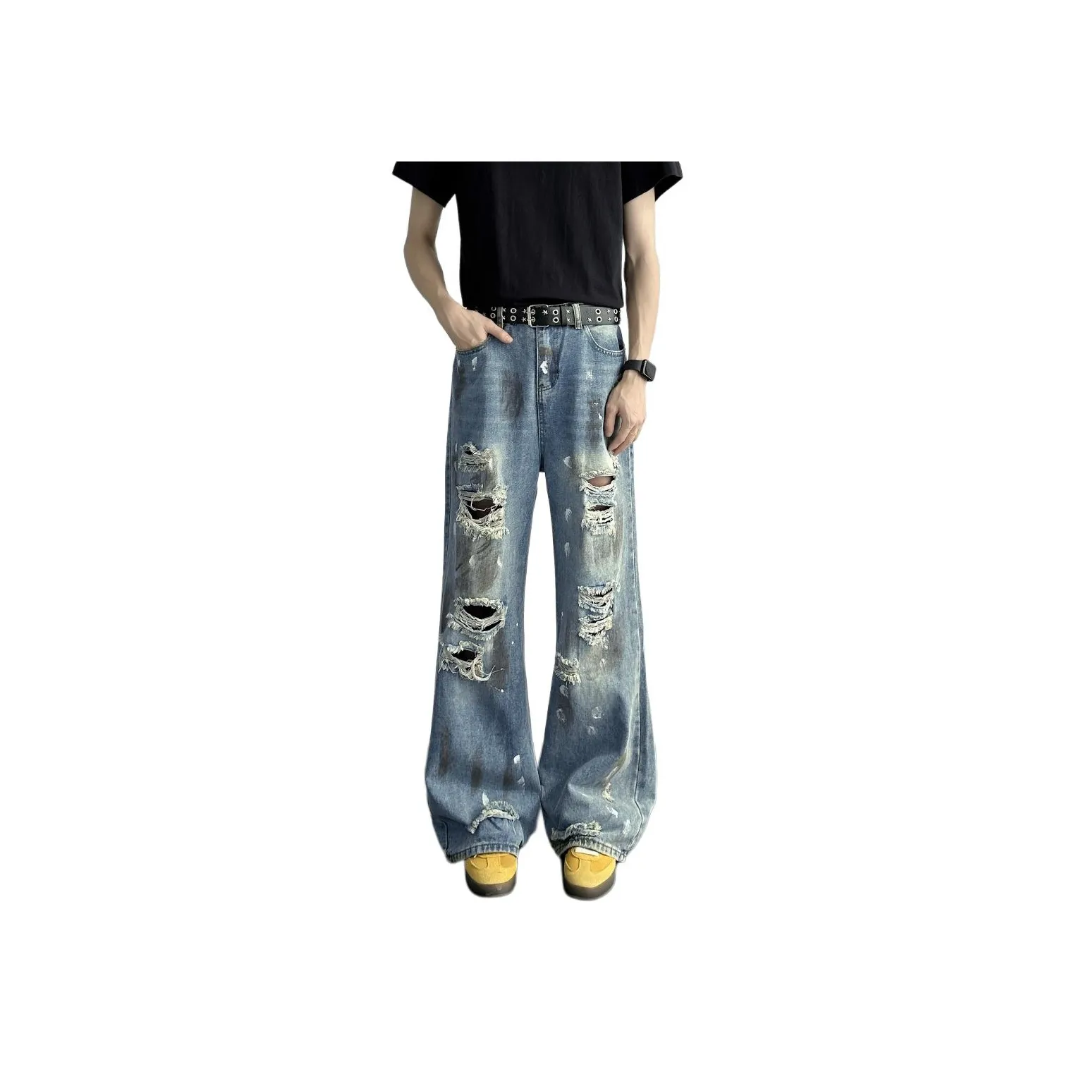 MORii Blue Unisex Jeans MORii Синий Унисекс Джинсы