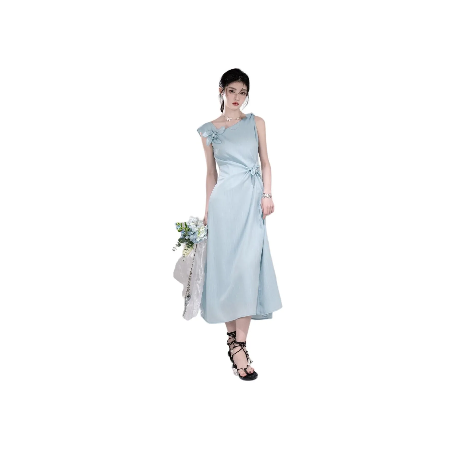 MORii Cold Brew Бирюзовый Женские Платья без рукавов