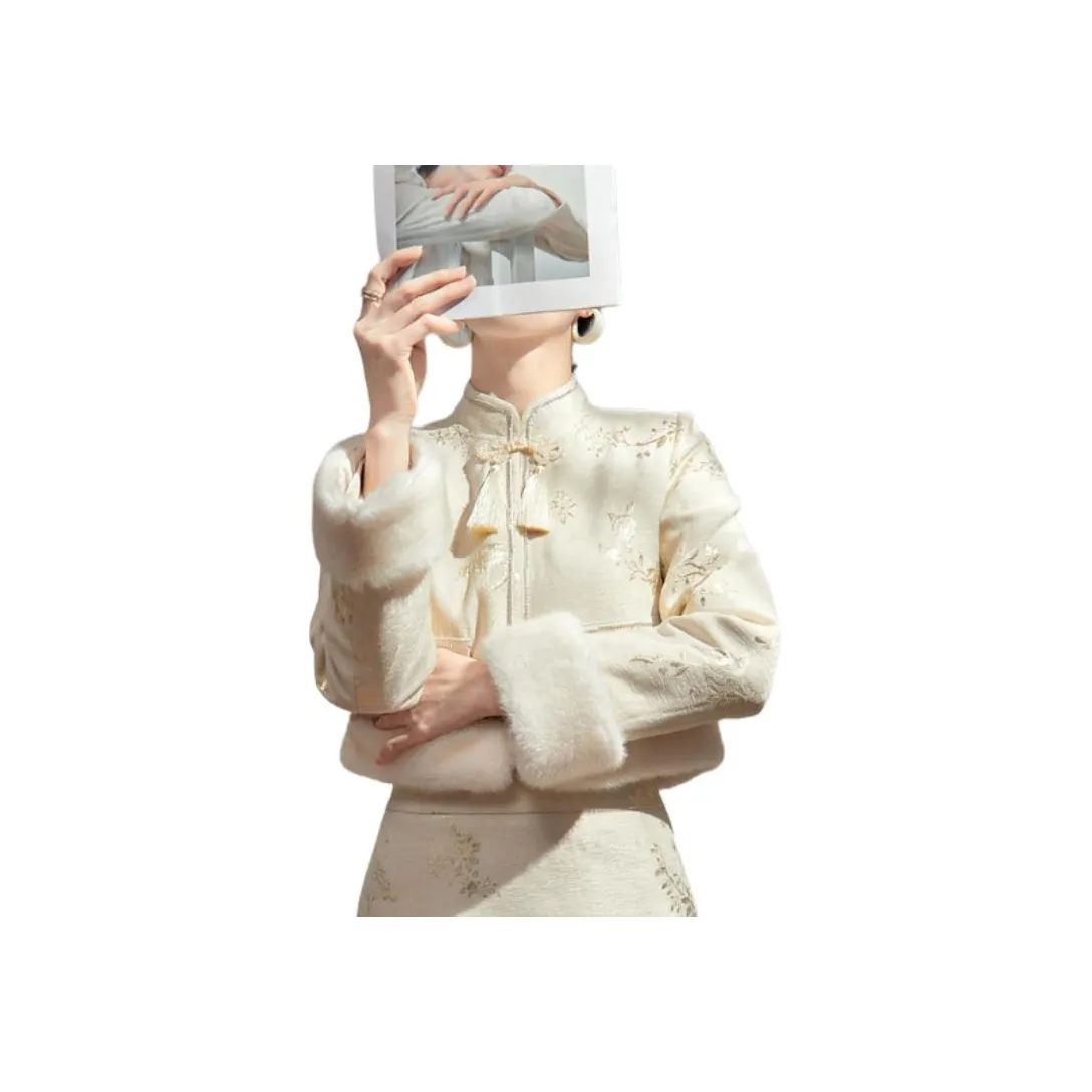 DESIGNER UNCLE Cropped Coat Women's Apricot