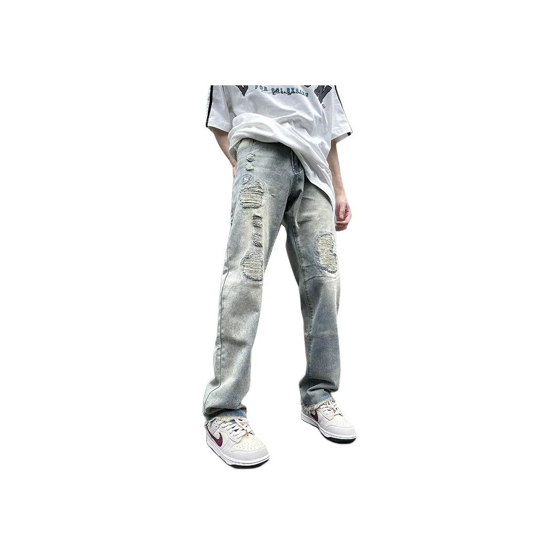 MORii Светло-синие Унисекс Джинсы