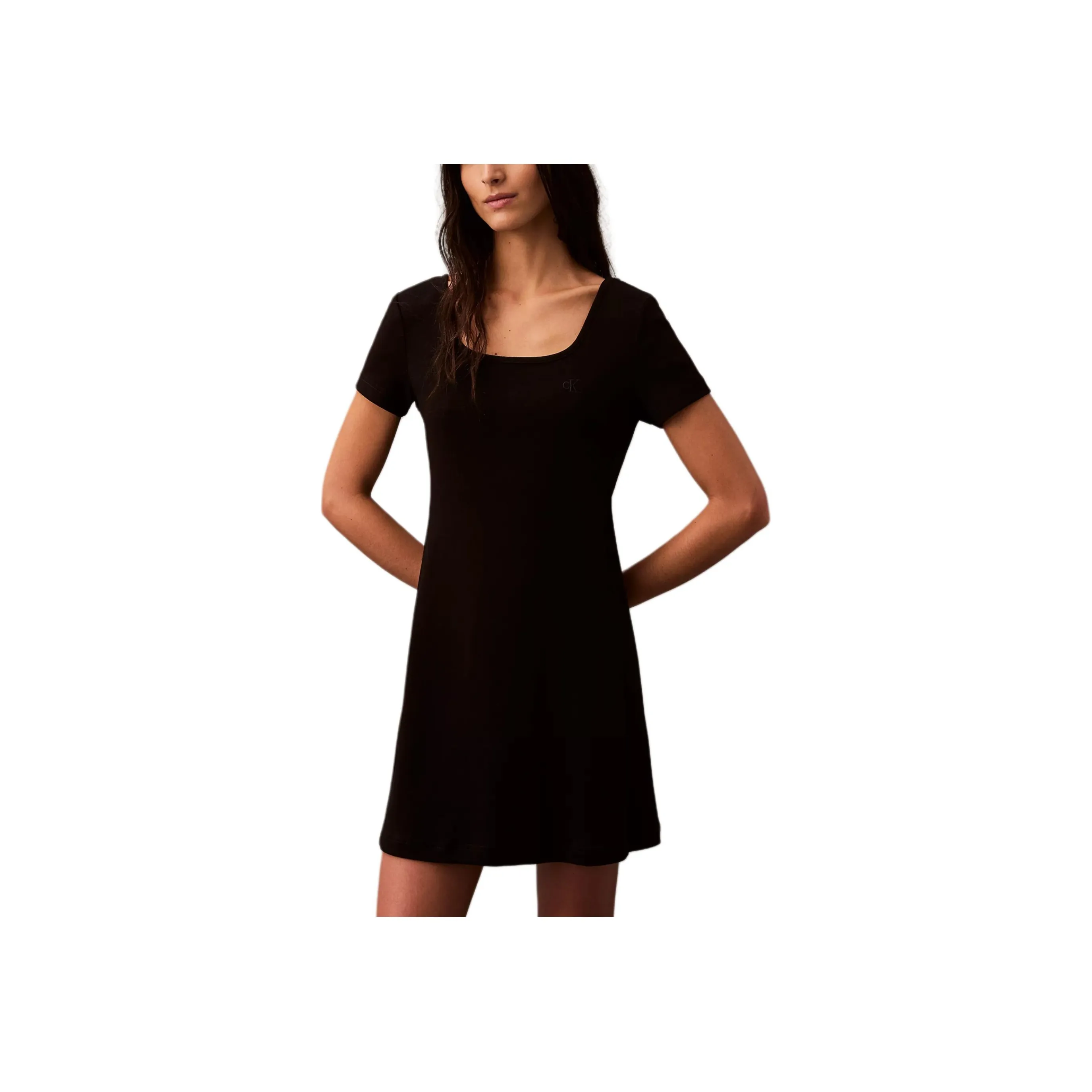 CALVIN KLEIN Short-Sleeved Dresses Women's Black