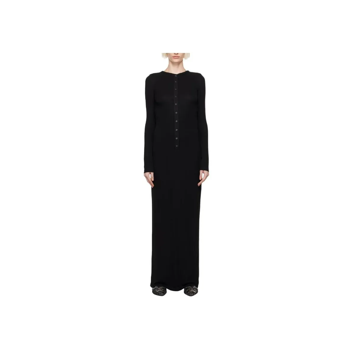 Acne Studios Open Back Crewneck Maxi Dress