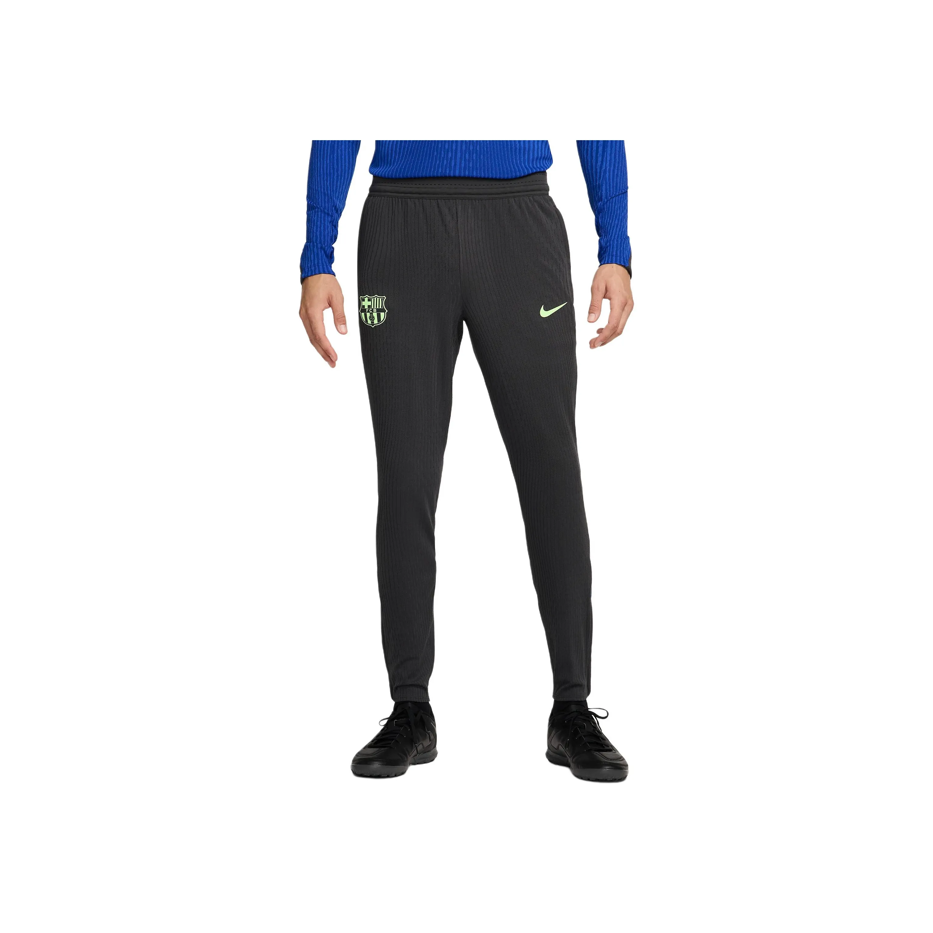 Nike FCDri-FIT ADV FW24 Barcelona Strike Elite Third Knitted Sports Pants Men's Dark Gray/Bronze/Impact Yellow Green