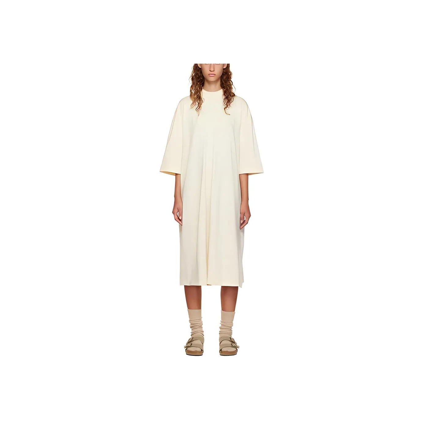 Fear Of God Essentials Short Sleeved Dresses Women's Eggshell White