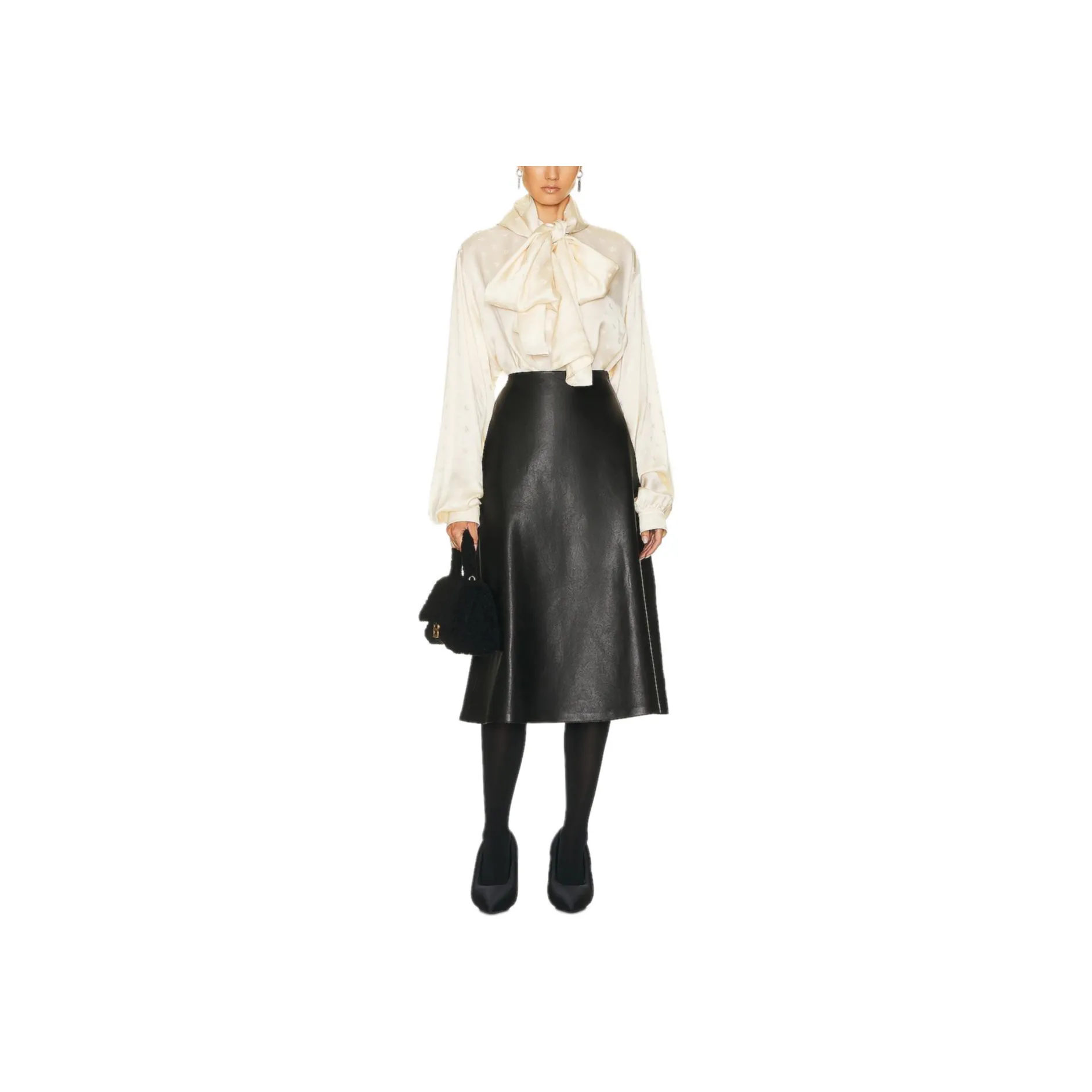 Balenciaga Ivory Hooded Blouse 'Ivory'