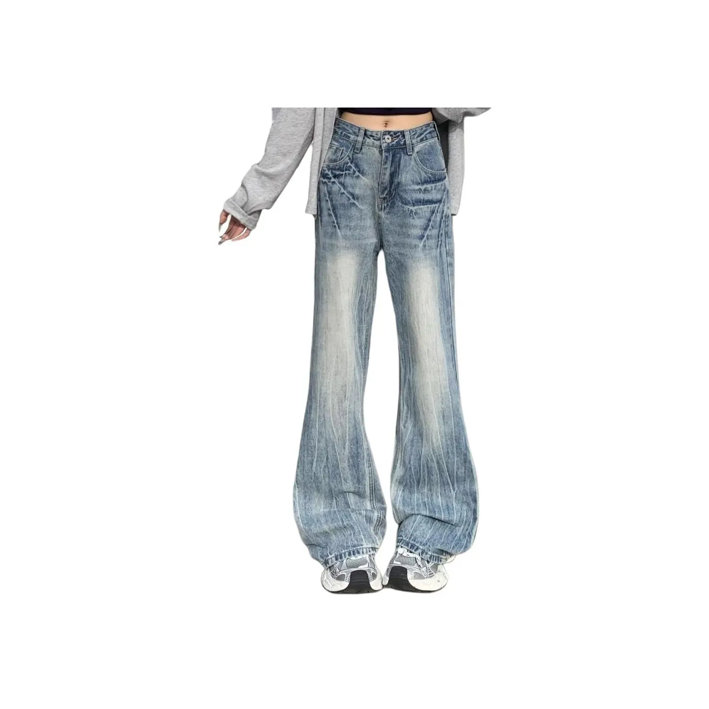 MUCCHIC Blue Women's Jeans MUCCHIC Синий Женские Джинсы