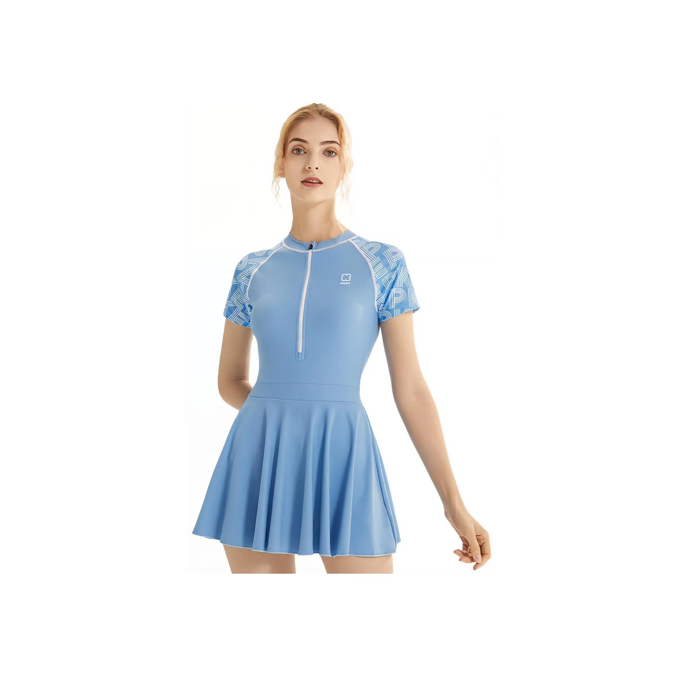 Keep Swim Dresses & Skirts Women's Blue Print Patchwork