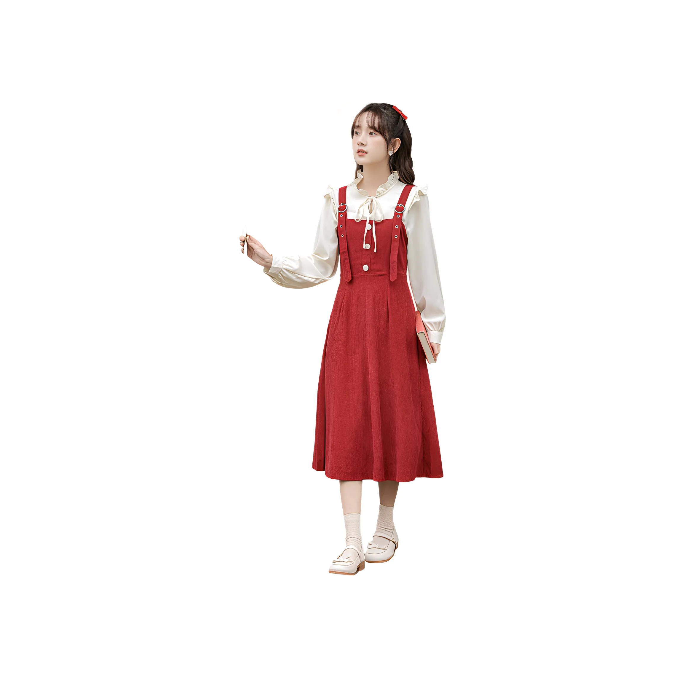 HUICUIGE Красный Женский Комплект с Юбкой