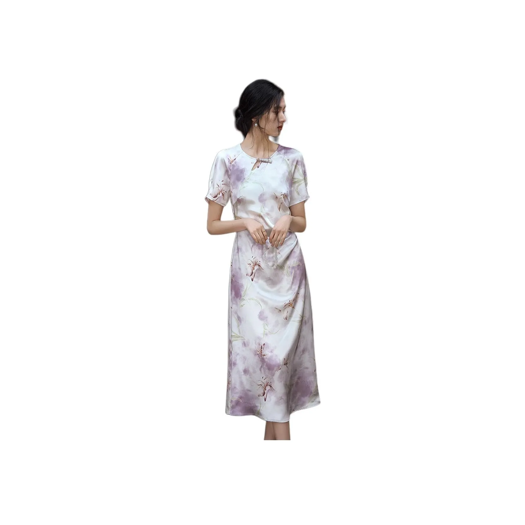 XWI Cheongsams Women's Iris Purple