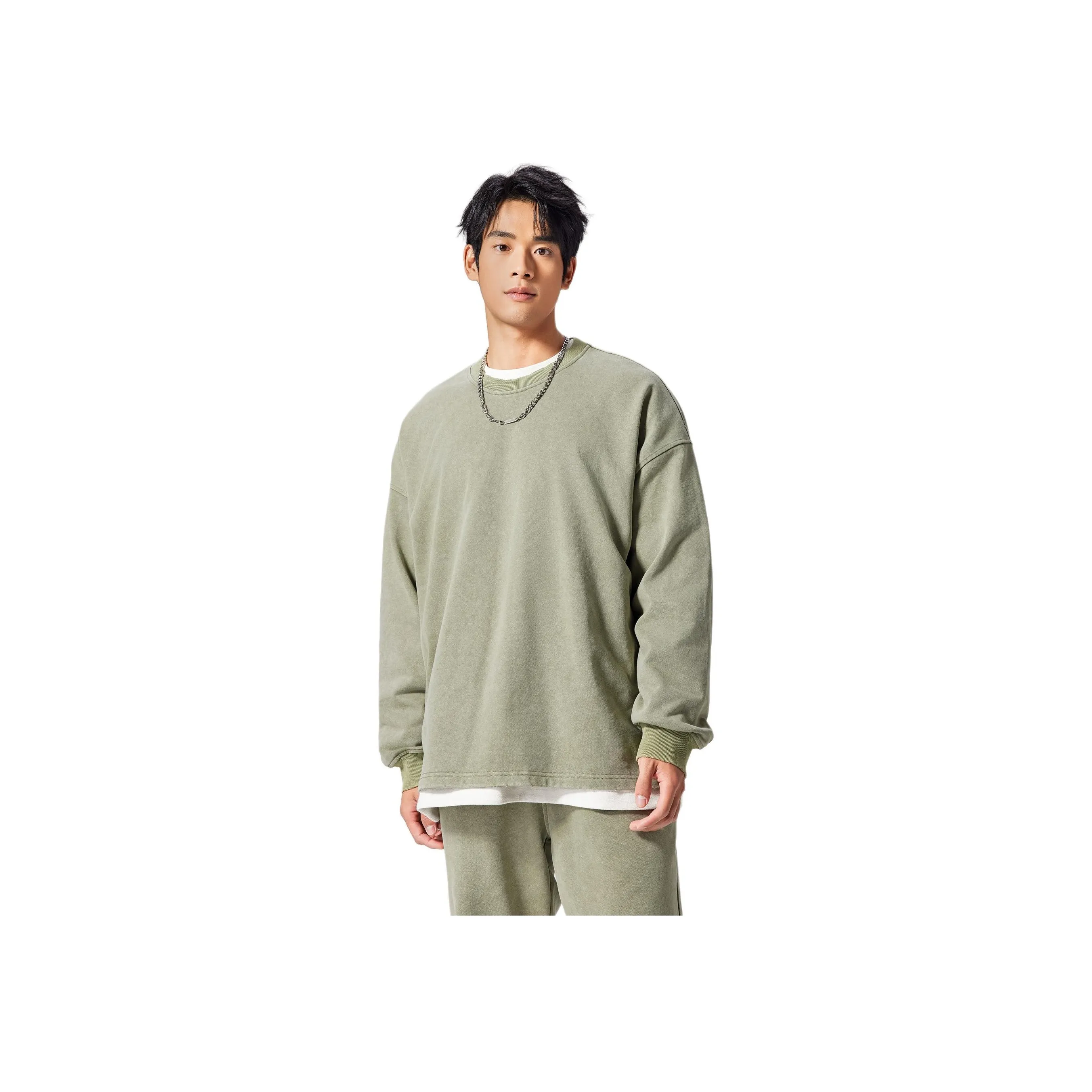 Bodydream Sweatshirts Unisex Gray Green