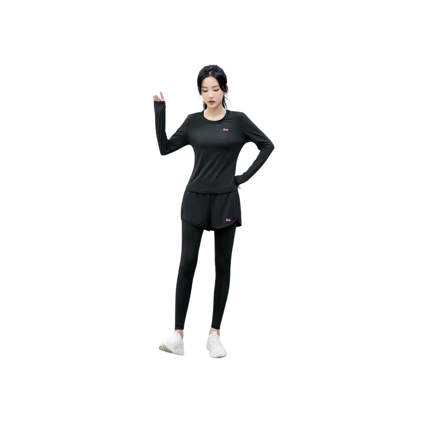 Барби Черный Женские Фитнес-комплекты