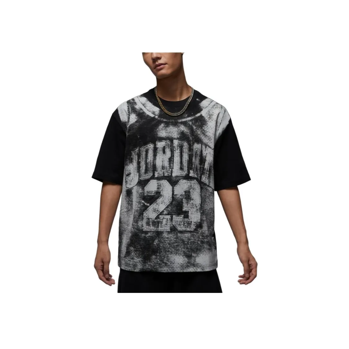 JORDAN Brooklyn 010 Черный Парусный Белый Мужская T-Рубашка