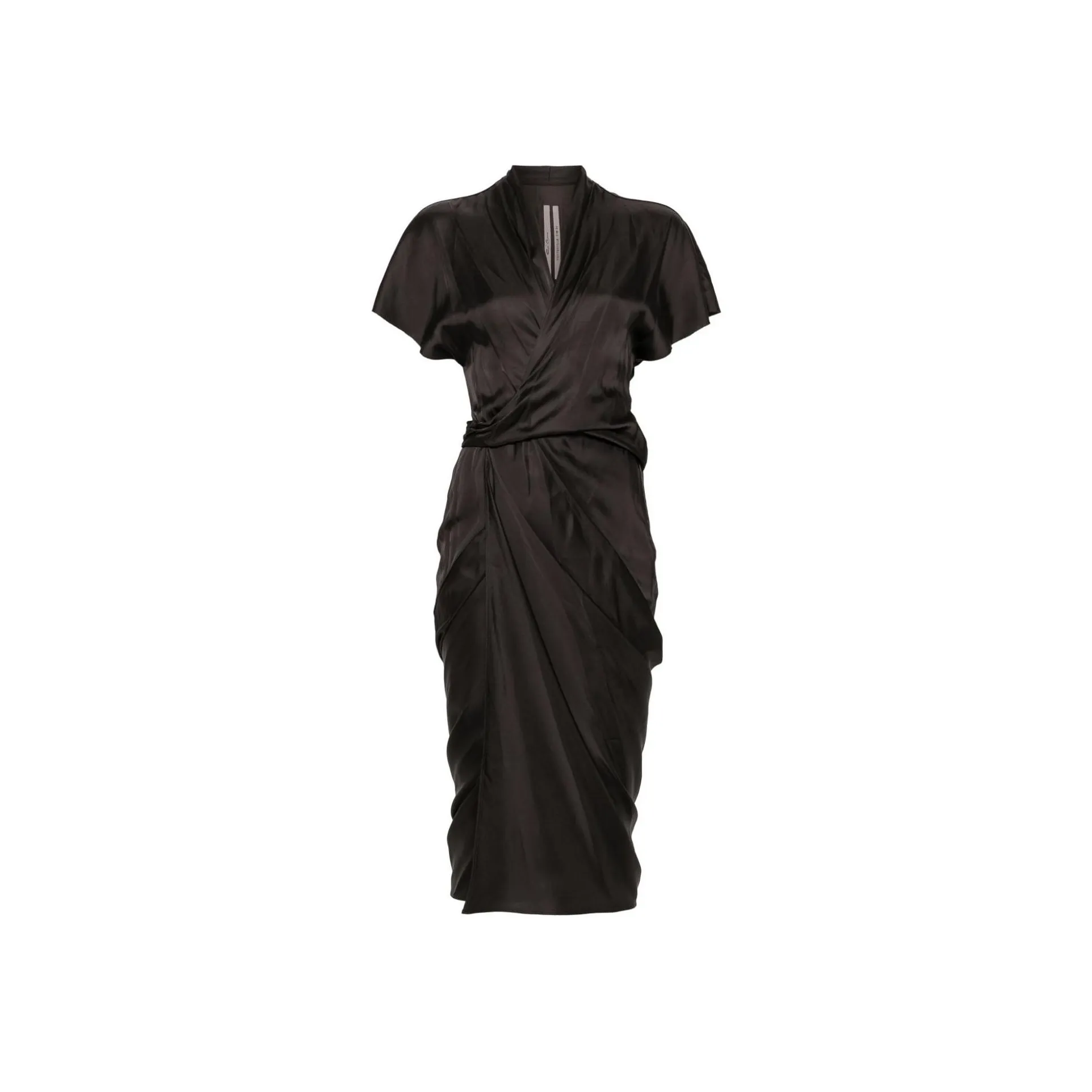 RICK OWENS Tie fastening Satin Wrap Dress