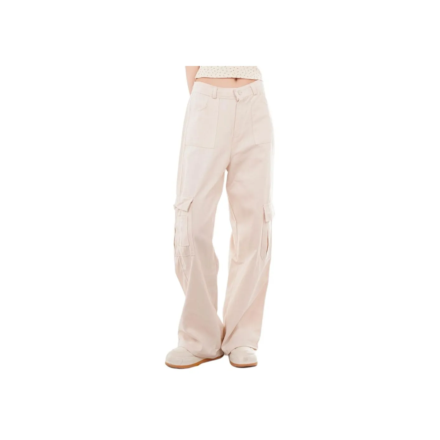 YuChaJia Jeans Women's Apricot