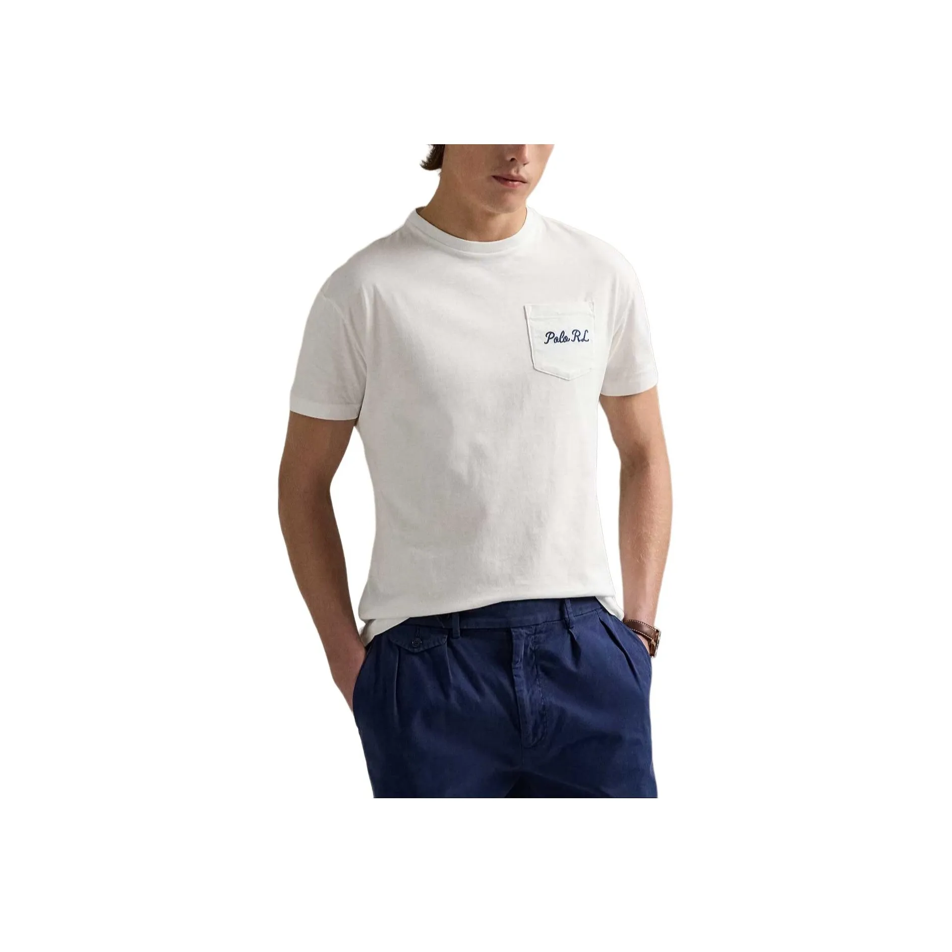 Polo Ralph Lauren Logo Embroidered Crewneck T Shirt